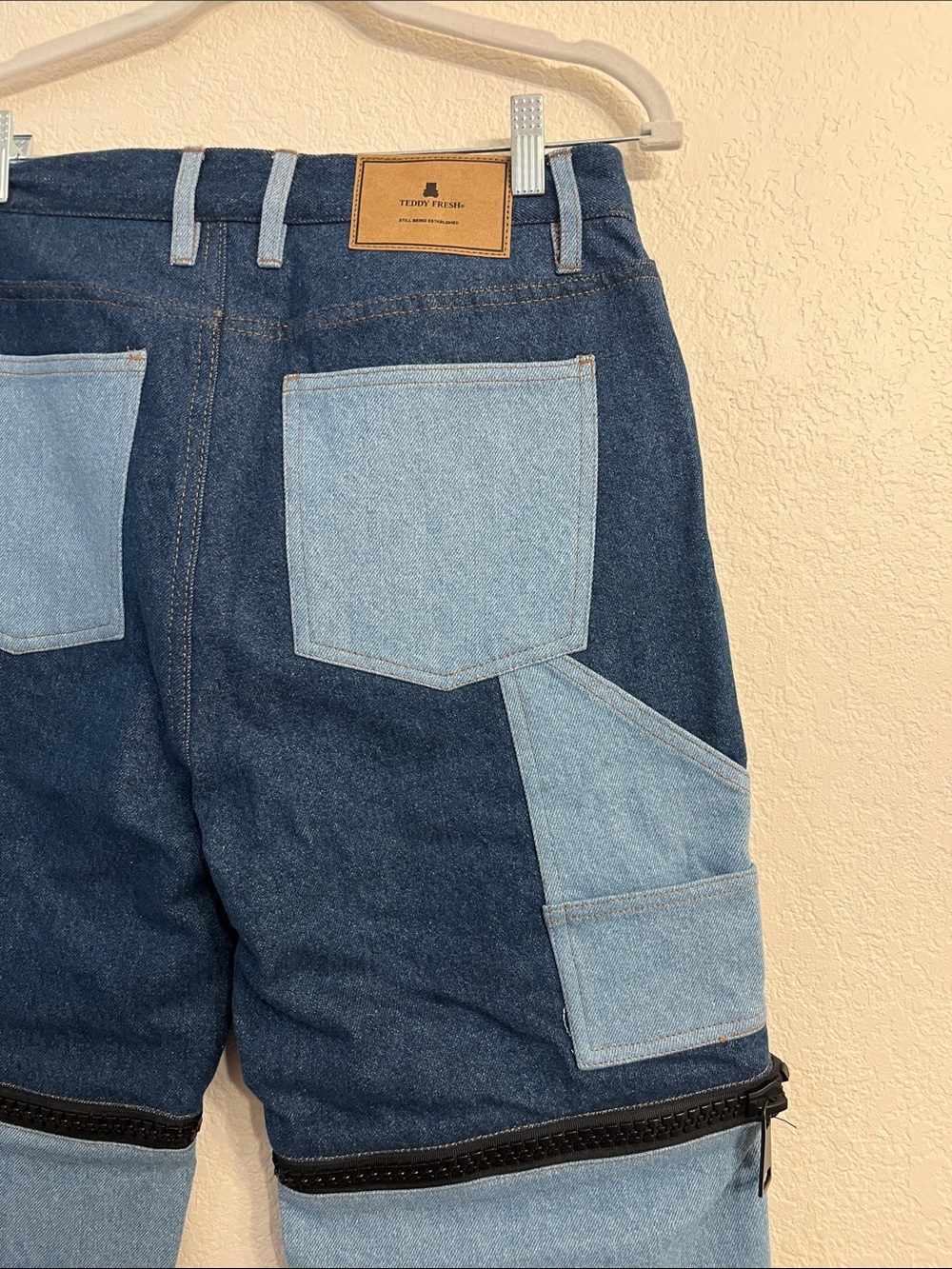 Teddy Fresh convertible patchwork/ two tone Jeans - Picture 10 of 13